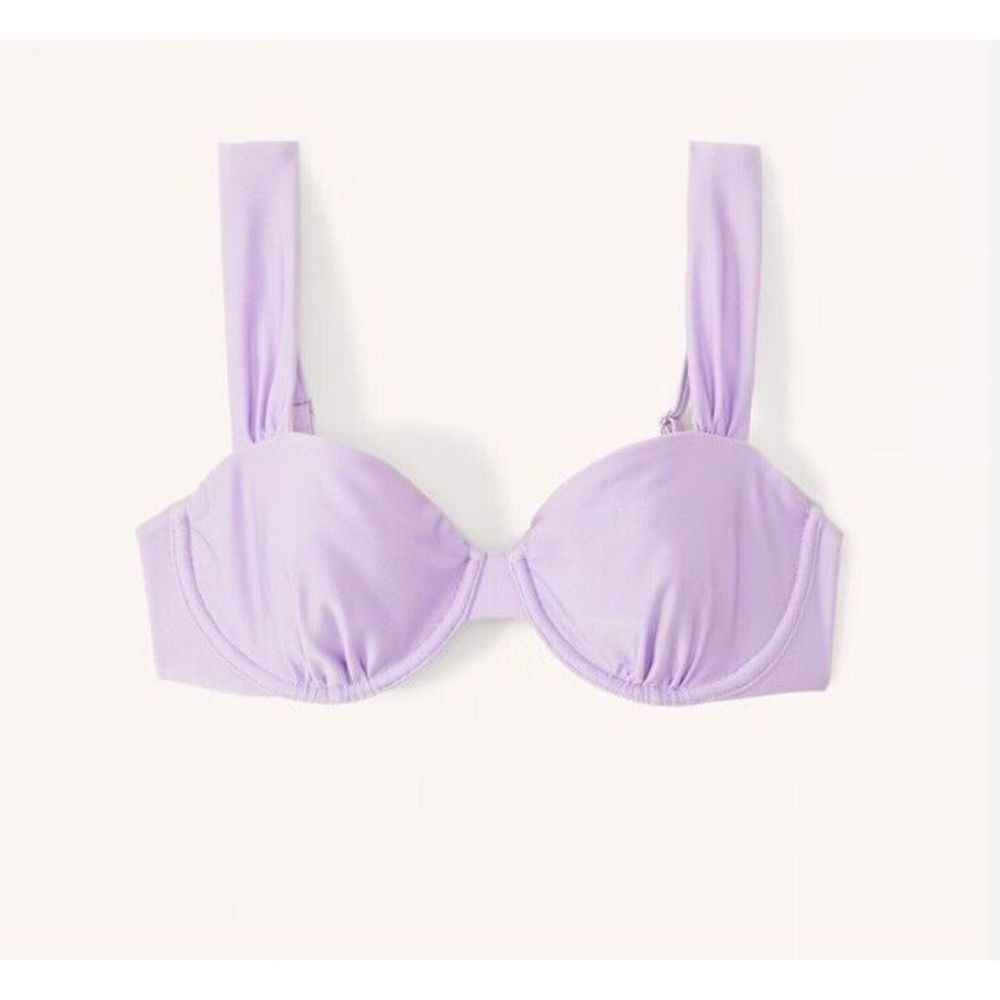 Abercrombie & Fitch Curve Love Light Lavender Underwire Bikini Top NWOT - Size L